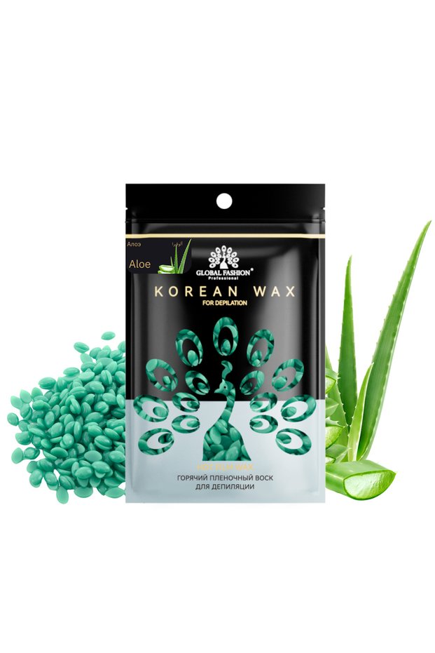 Aloe Vera Korean Hot Film Wax Beans 100g – Painless Stripless Hair Removal for Face, Body & Bikini
