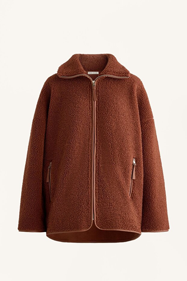 Oversize suni yün ceket - 7