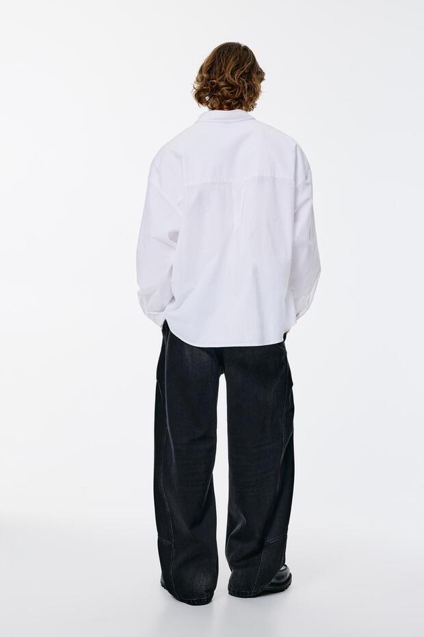 Uzun kollu poplin gömlek - 3