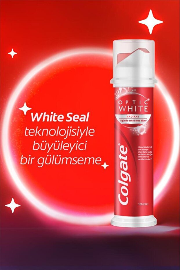 Optic White Radiant Pump Diş Macunu 100 ml Beyazlatıcı Ağız Bakımı Ağız Hijyeni Diş Temizliği - 5