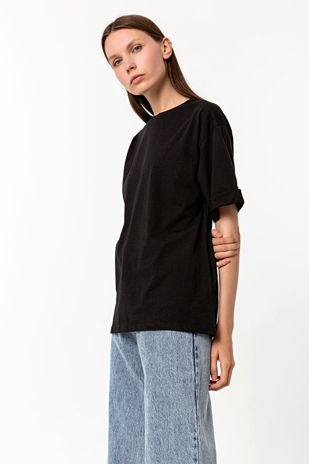 Kadın Oversize Basic T-Shirt / Tişört
