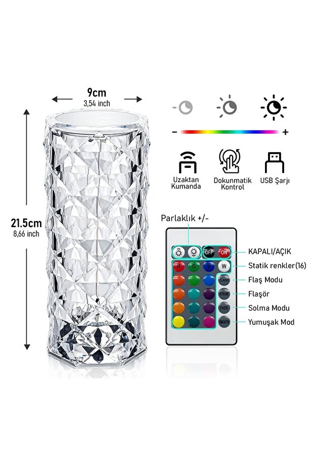 KRİSTAL MASA LAMBASI - 6