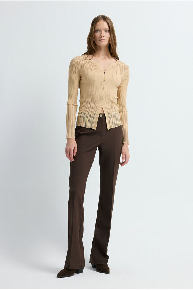 Ajurlu Triko Bluz - 3