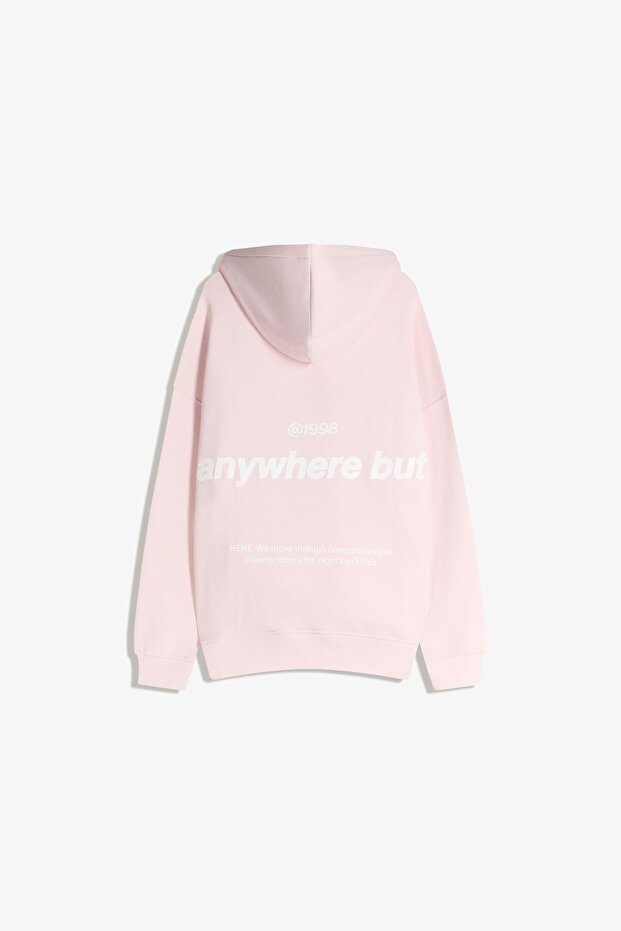 Baskılı kapüşonlu sweatshirt - 5