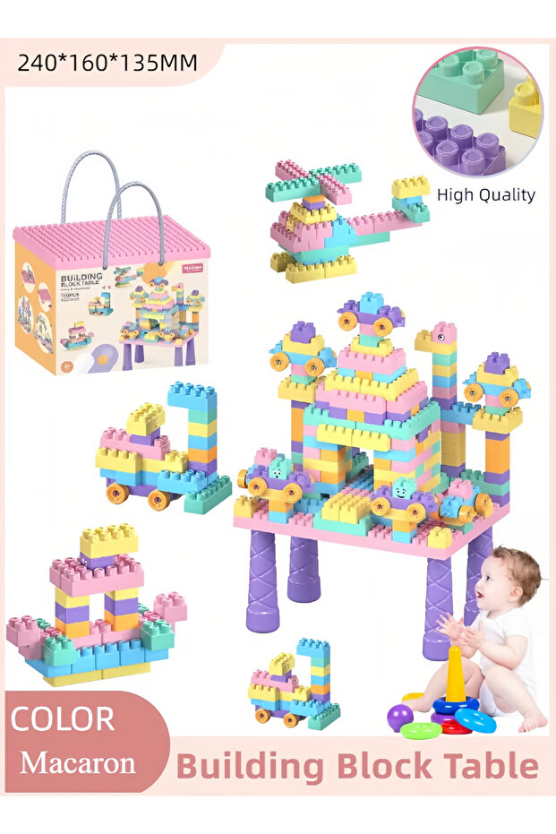 Building Block Table, Multi-Functional Educational Study Block Table, DIY Assembled Educational Toys - 1