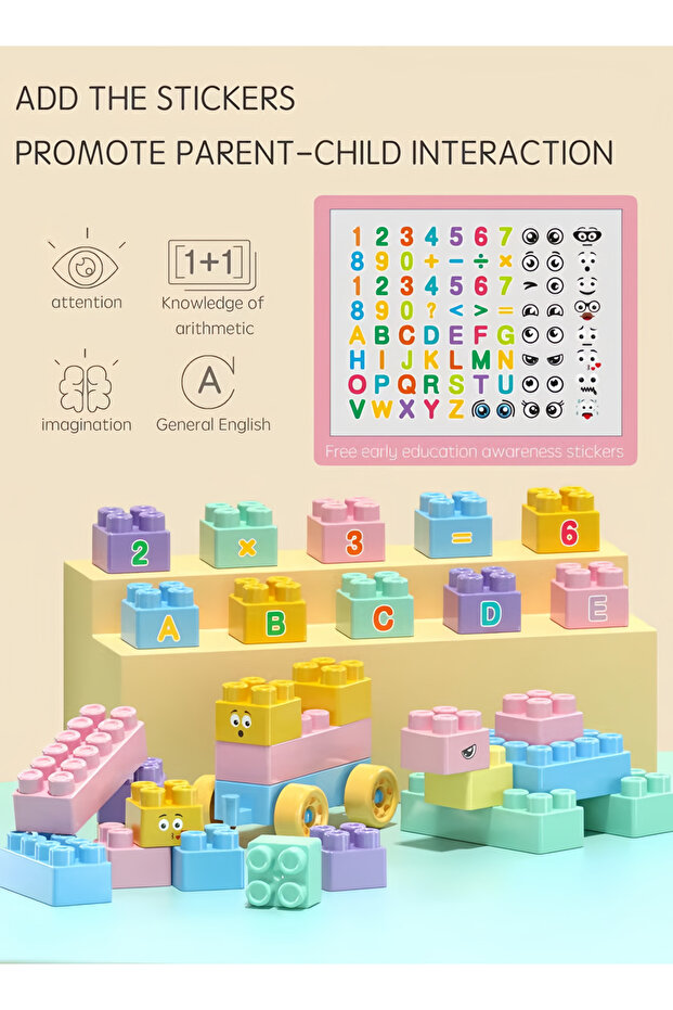 Building Block Table, Multi-Functional Educational Study Block Table, DIY Assembled Educational Toys - 7