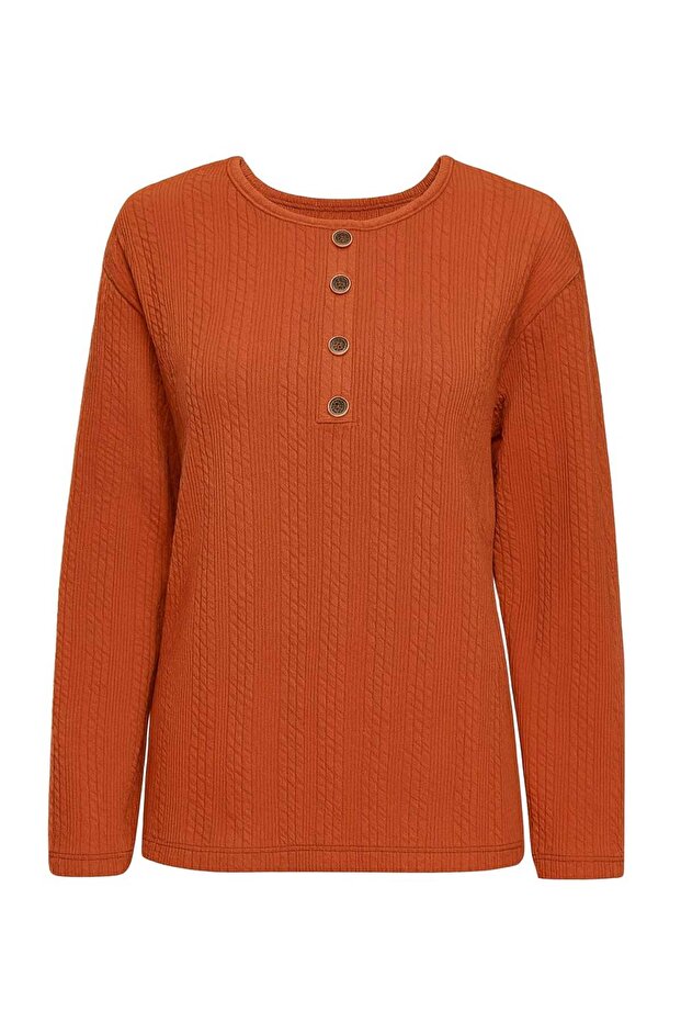Women's Stretch Fabric Winter Knitwear for Middle-Aged and Older Women Tile Mother Combed Cotton Blouse New Season Twisted Pattern