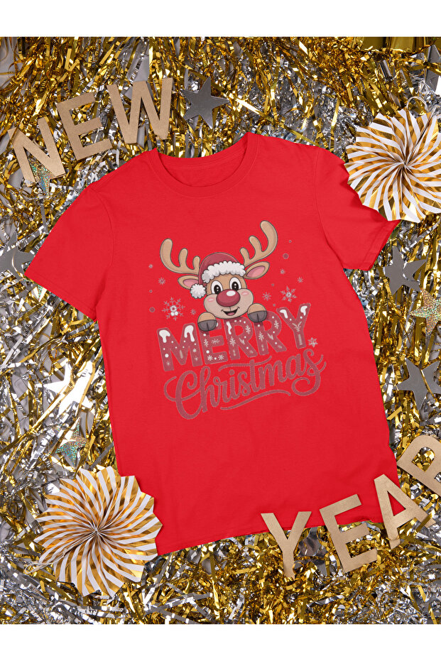New Year Printed Unisex T-Shirt, Christmas Themed, 100% Cotton