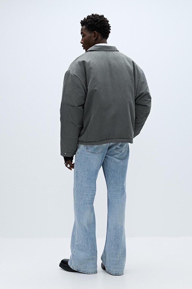 Yıkama efektli hafif ceket - 5