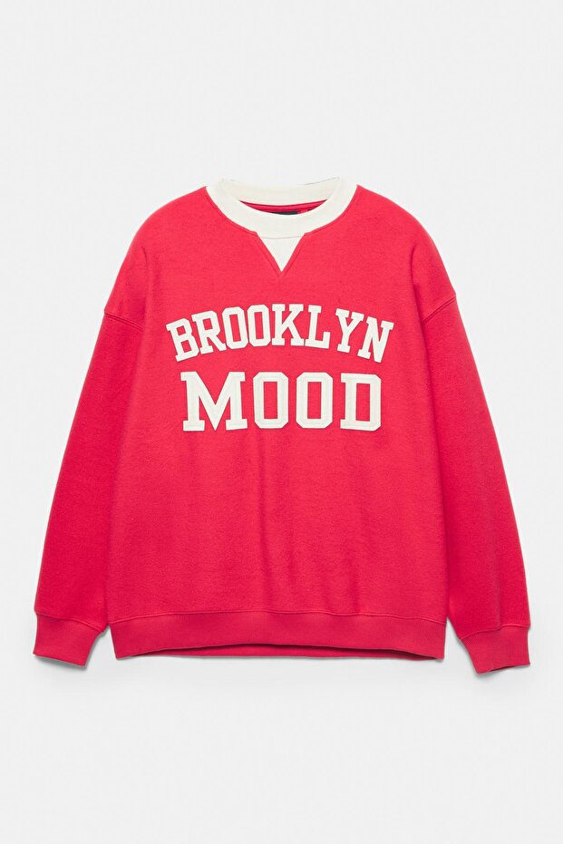 Kırmızı Brooklyn sweatshirt - 6