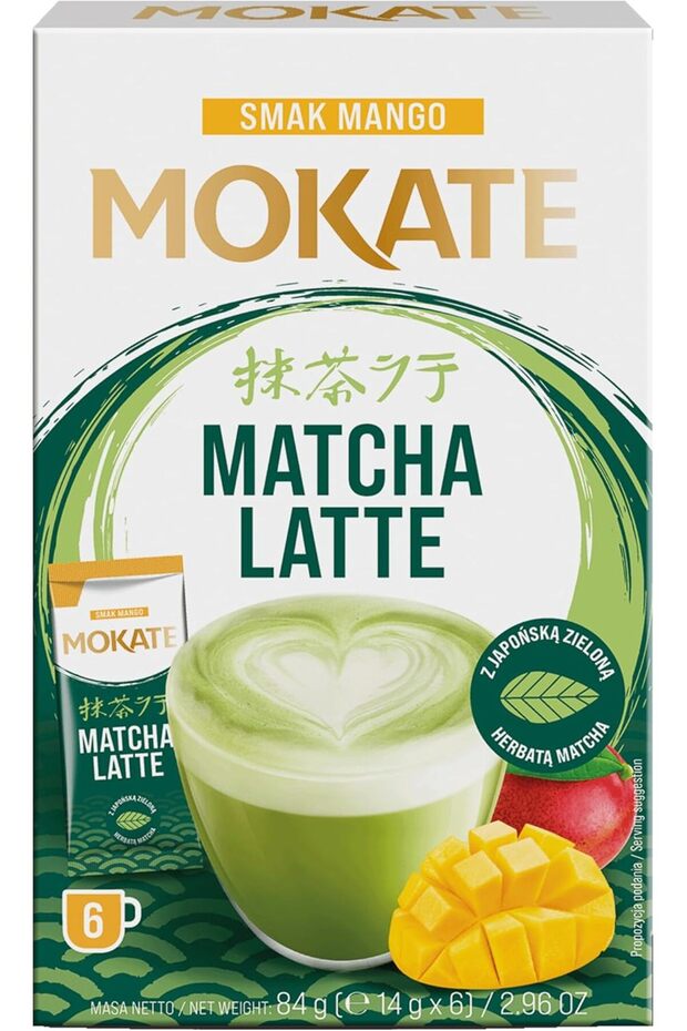 Matcha Latte with Mango Flavour, 6 Servings, 84g Box