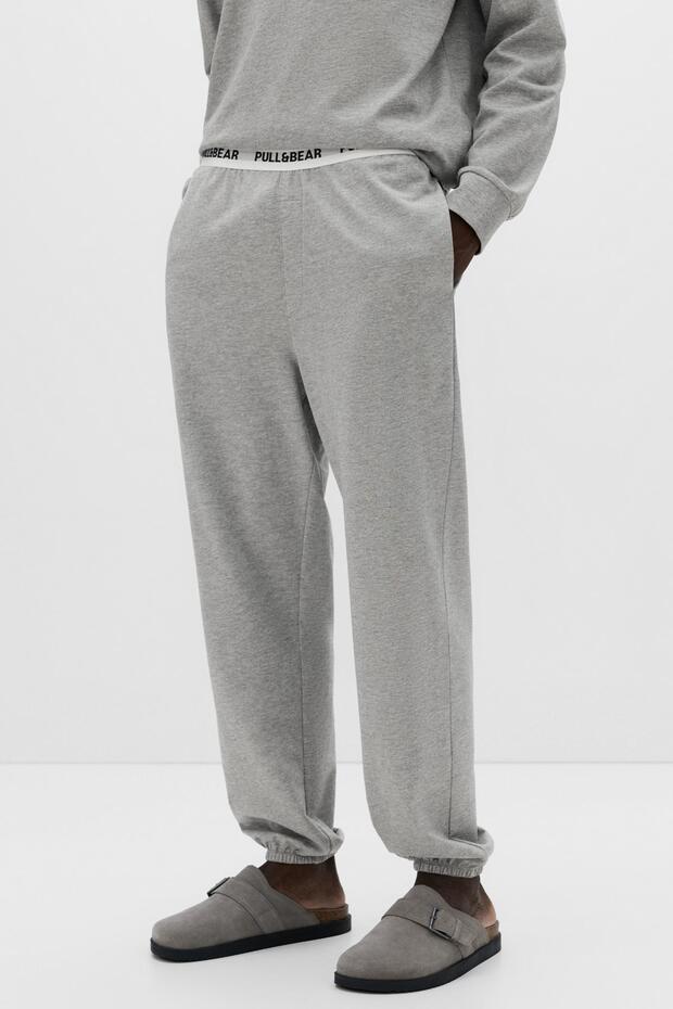 Logolu elastik belli pijama - 2