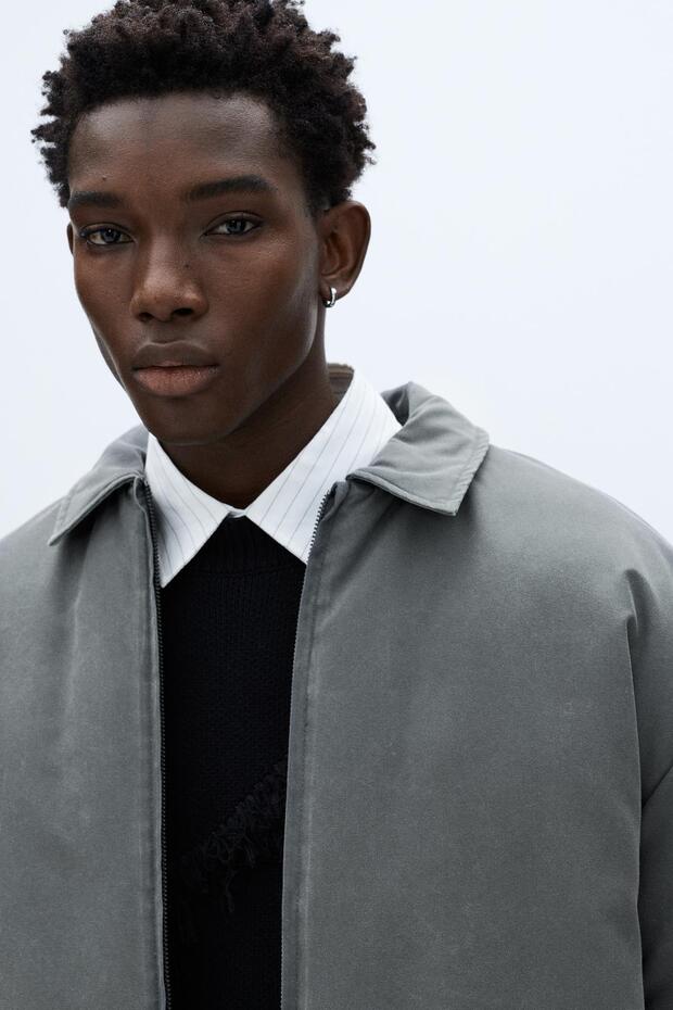 Yıkama efektli hafif ceket - 6