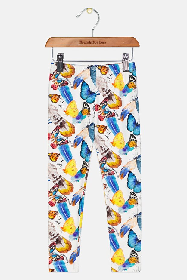 Toddlers Girl Graphic Print Pull On Leggings, Multicolor