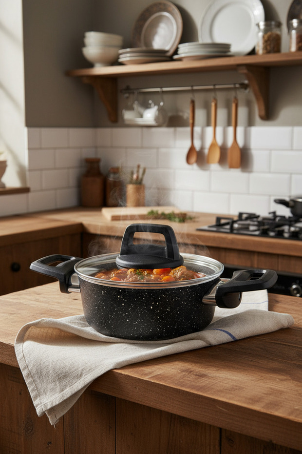 Sakura 5 Parça Tencere Seti Siyah - 2