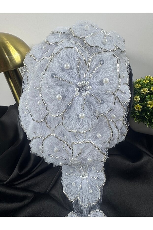 işlemeli papatya şerit - 2