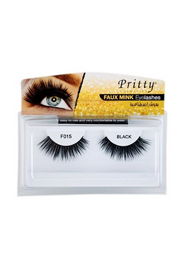 Faux Mink Eyelashes | Black F015 | 1 Pc