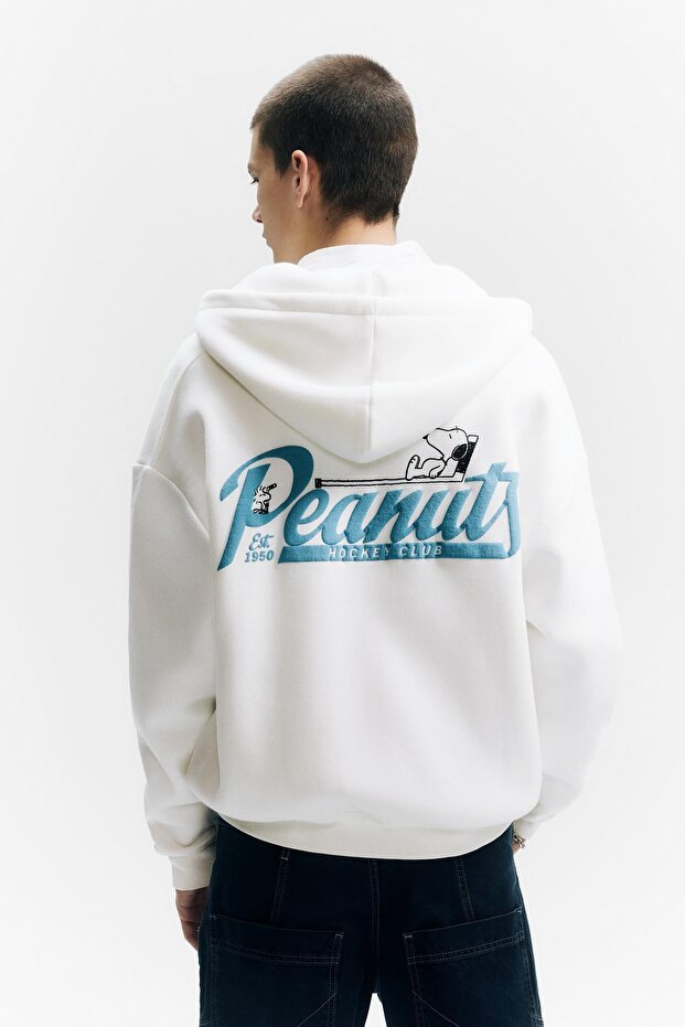 Fermuarlı kapüşonlu Peanuts sweatshirt - 4