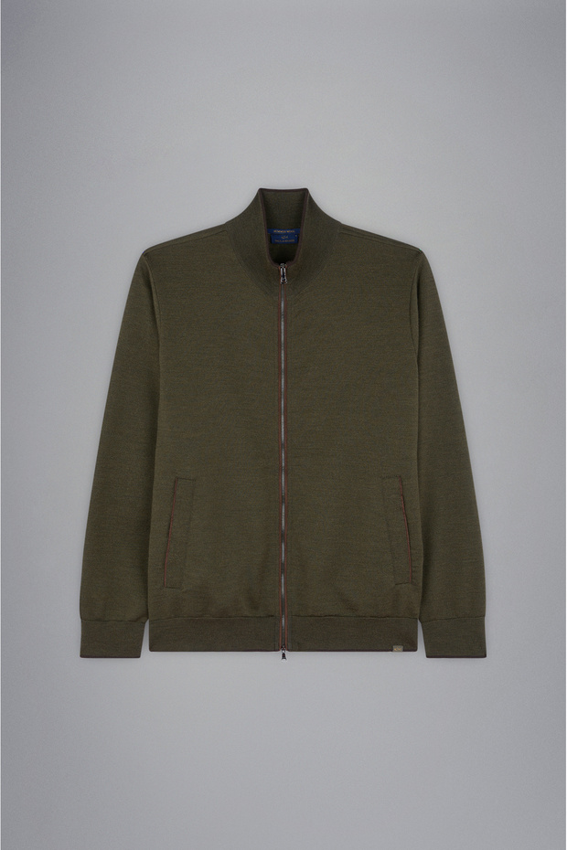 MEN'S ZIPPED PULLOVER C.W. WOOL - 6