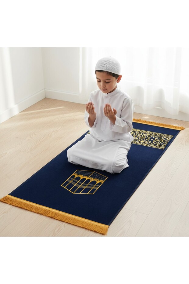 Compact Prayer Mat for Kids & Teens 50×100cm Compact Adult Prayer Rug for Mosque Narrow Janamaz