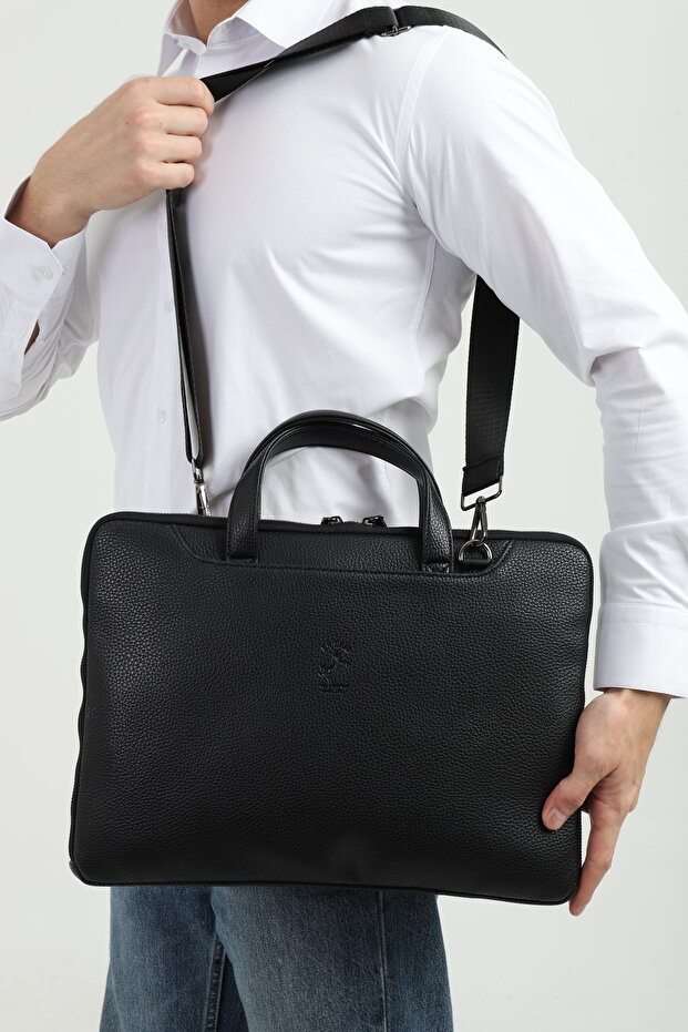 Black 13-16 Inch Laptop Bag - Slim Design Computer and MacBook Bag