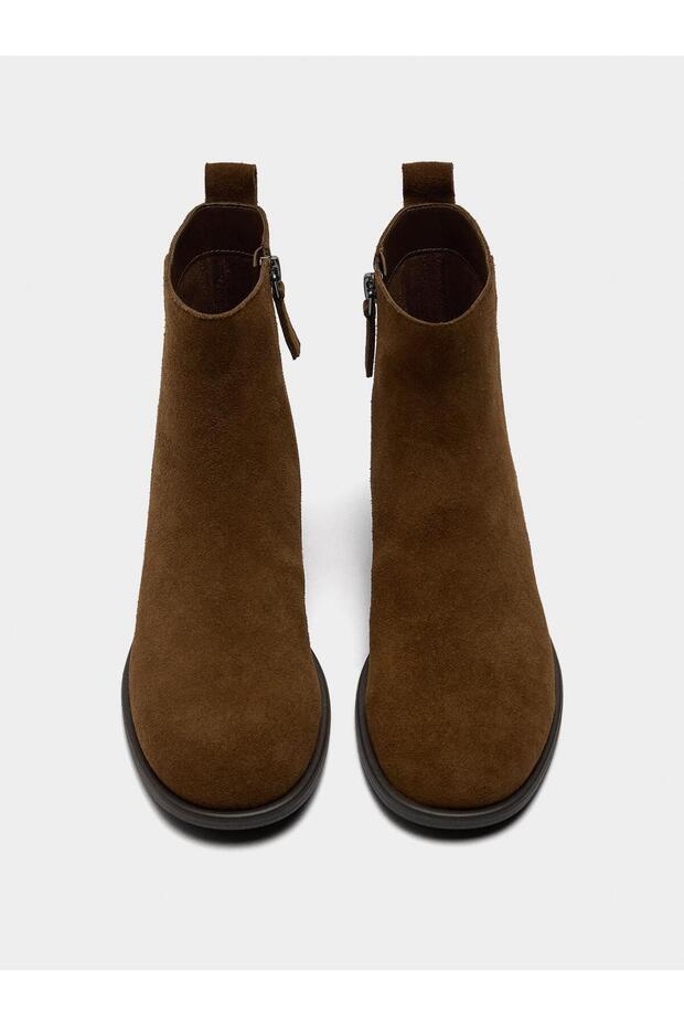 Kısa Topuklu Deri Bot - 2