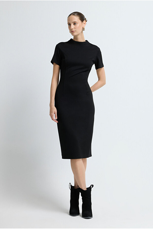 Kısa Kollu Elbise - 4