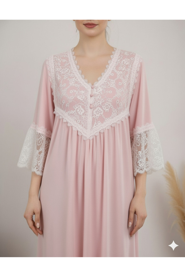 Premium Night Gown with intricate Lace Detailing