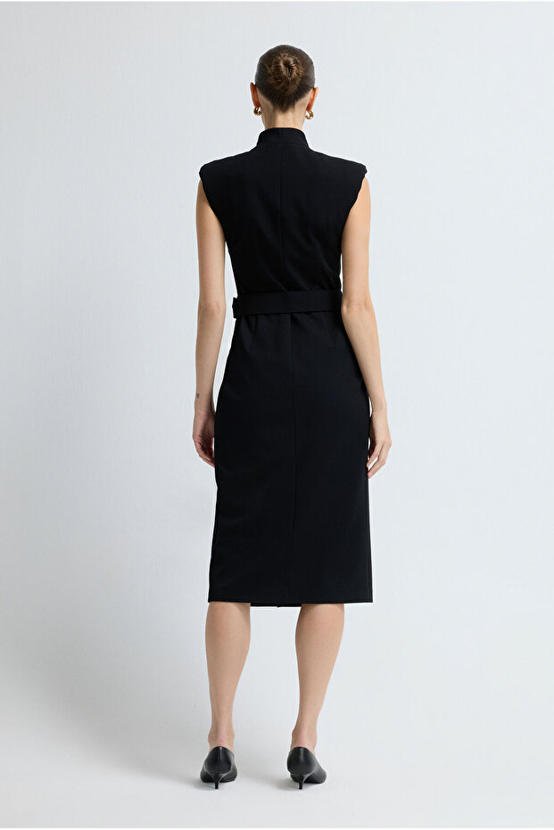 Midi Boy Blazer Elbise - 5