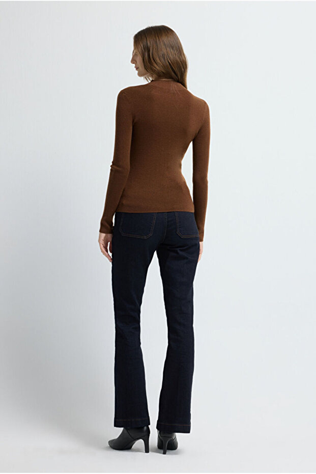 Simli Balıkçı Triko Kazak - 5