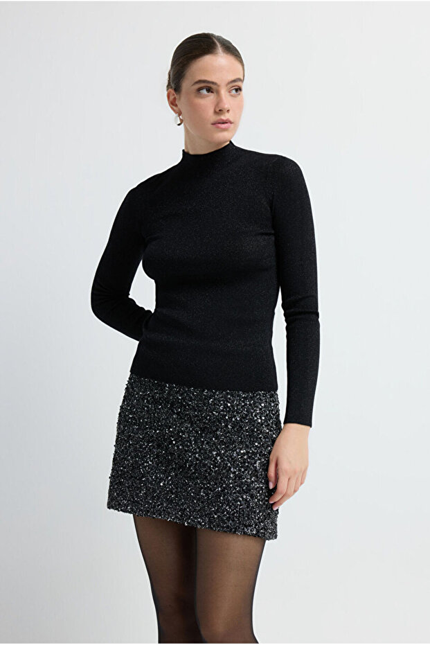 Simli Balıkçı Triko Kazak - 5