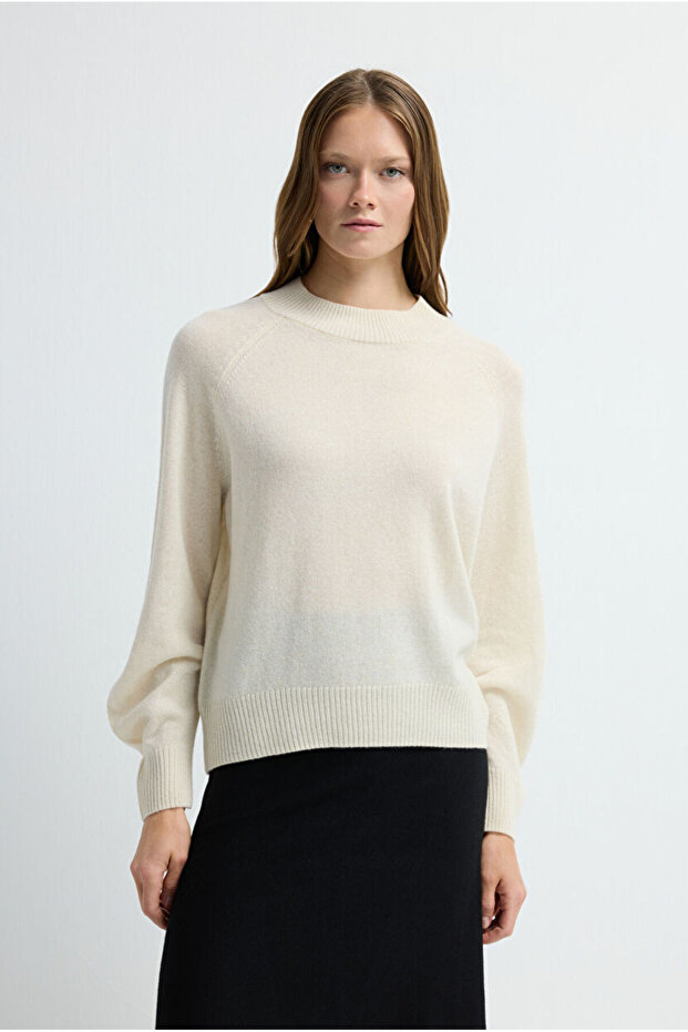 Sim Detaylı Kaşmir Triko Kazak - 1