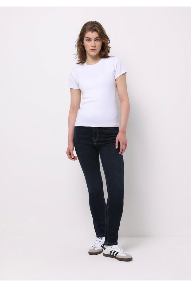 Slim Fit Skinny Leg Women's Dark Indigo Jean Trousers