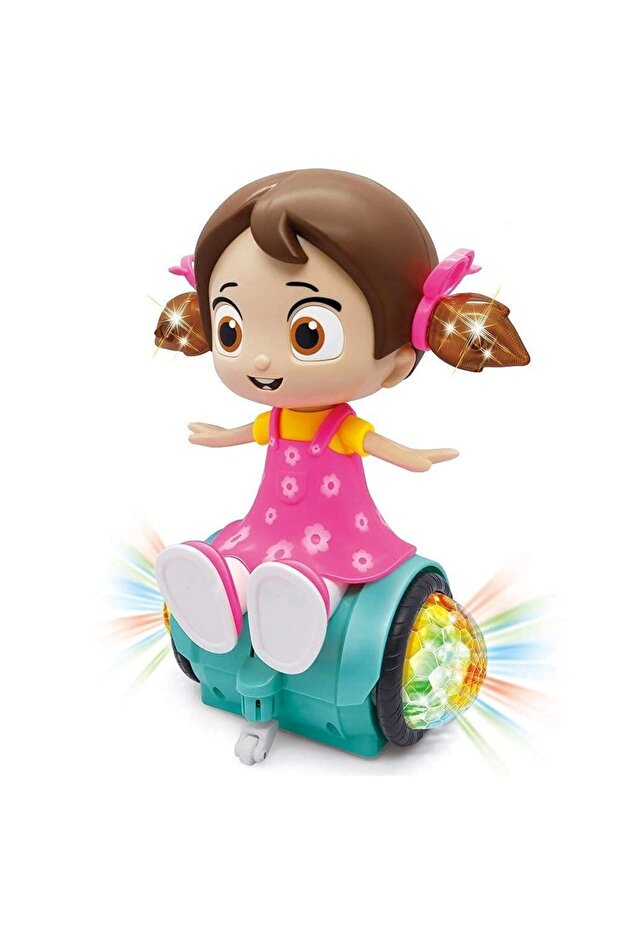 Dance Girl 360 Degree Rotating Musical Dancing Girl Toy With Attractive Multicolour Flashing Lights
