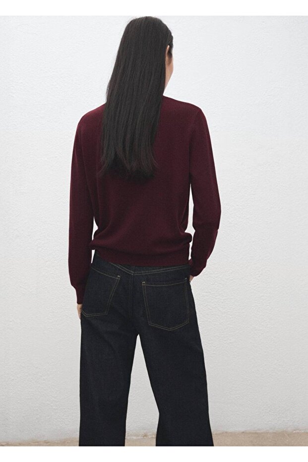 Yuvarlak yaka triko kazak - 4