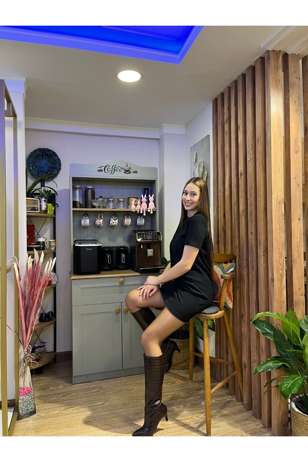 Yumuşak Mini Elbise - 4