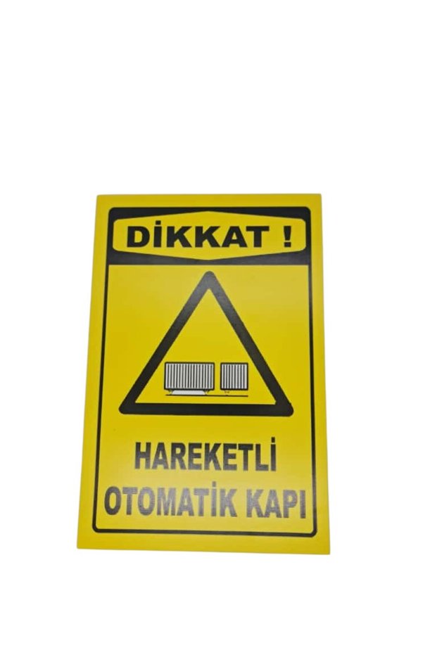 Attention Automatic Door Sign – 5 mm Foil Printing on Dekota Warning Sign 20 cm × 30 cm