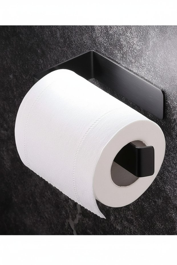 Anthracite Toilet Paper Holder, Wc Paper Hanger, Stainless Steel – Strong Adhesive Mounting