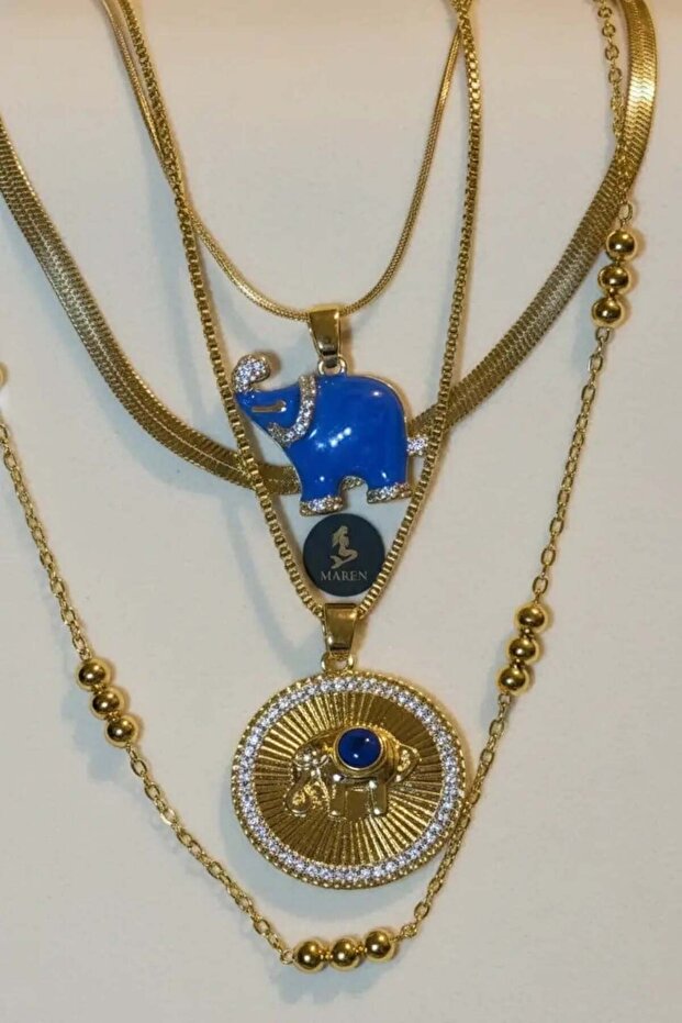 Çelik Çoklu Kolye - 4