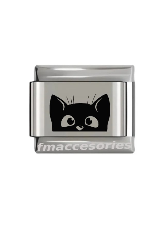 Italian Steel Bracelet Charm Silver Color Lover Couple Combination Laser Printing Does Not Fade Does Not Tarnish Steel