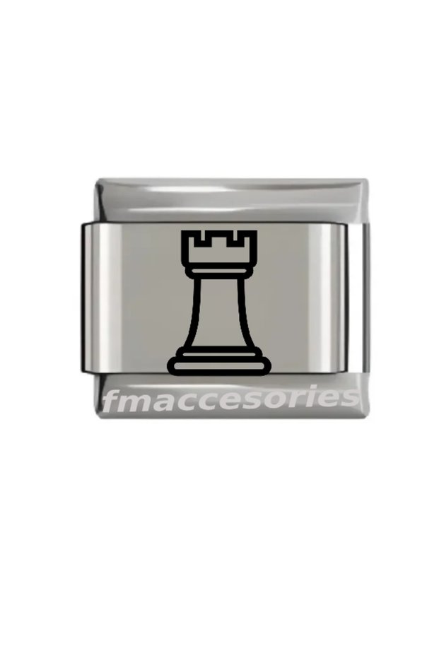 Italian Steel Bracelet Charm Silver Color Lover Couple Combination Laser Printing Does Not Fade Does Not Tarnish Steel