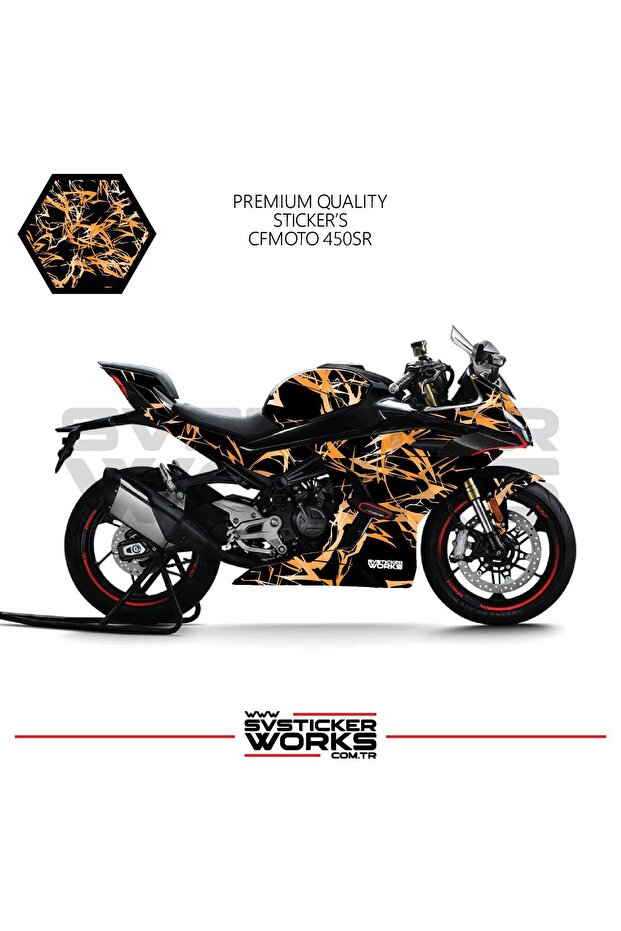ملصق تغليف CFMOTO 450SR، طلاء واقي من البرق، طلاء للمحرك، طقم جاهز متوافق مع جميع السنوات
