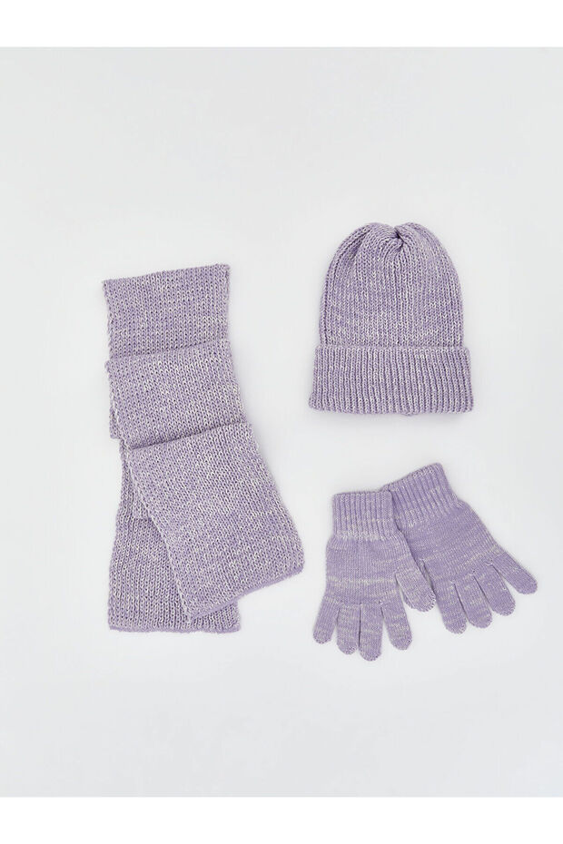 Girl's Scarf, Beret and Glove Set