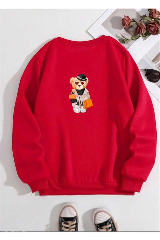 My Shopping Mood Crew Neck 3-Thread Sweater” Mood Reflecting Sweater