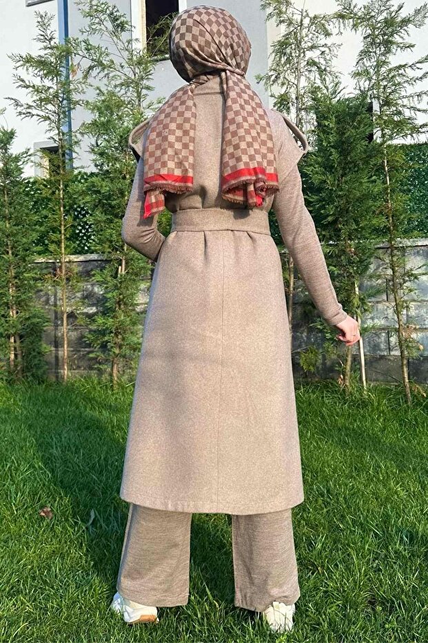 Apoletli Vizon Yelek - 4