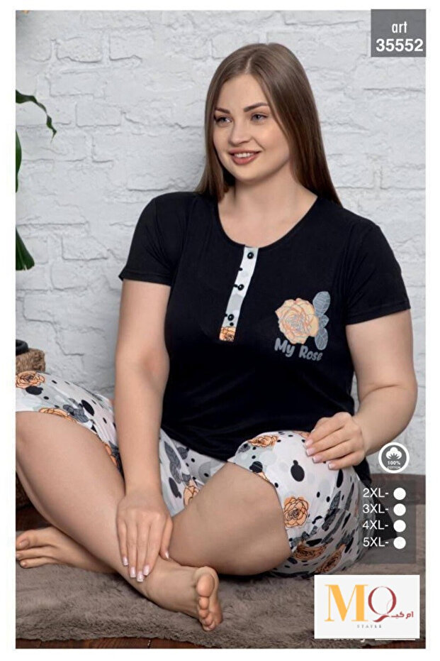 طقم البيجاما التركية (مجموعة )مقاسات كبيرة - 1