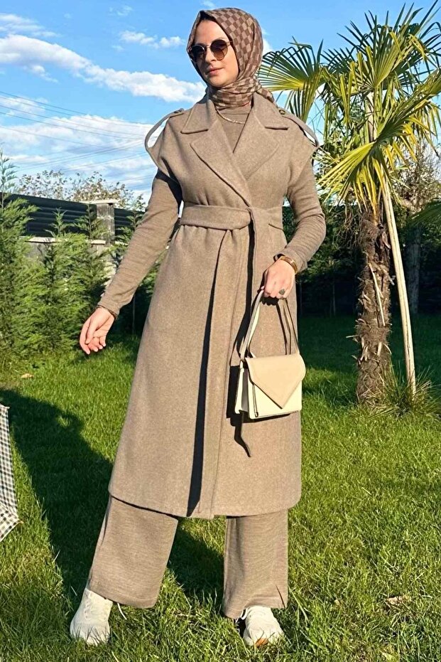 Apoletli Vizon Yelek - 5