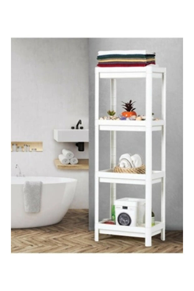 White Rectangular Shelf Unit Plastic (5324) - 1