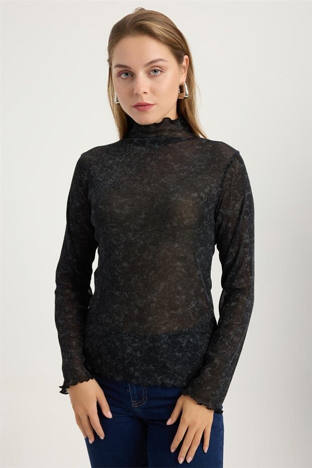 بلوزة منقوشة بنقشة هارلي - 1