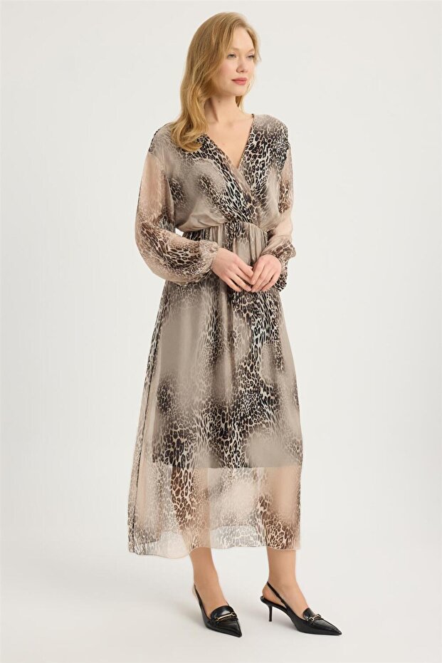 Hareli Desen Elbise - 3